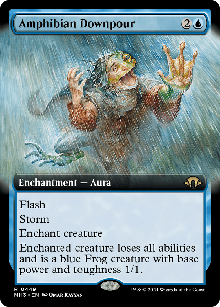 {R} Amphibian Downpour (Extended Art) [Modern Horizons 3][MH3 449]