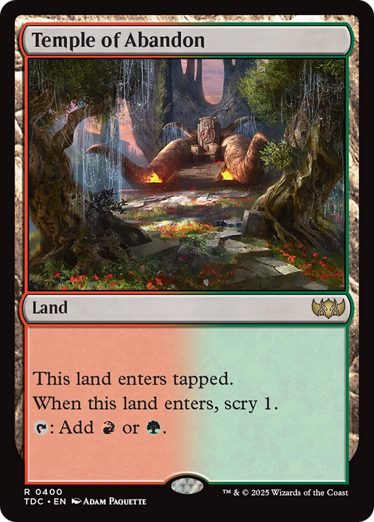 {R} Temple of Abandon [Tarkir: Dragonstorm Commander][TDC 400]