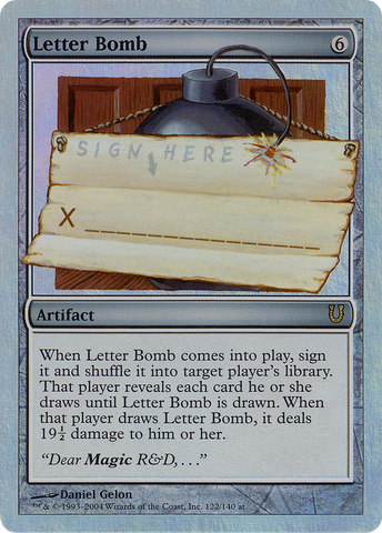 {R} Letter Bomb (Alternate Foil) [Unhinged][AA UNH 122]