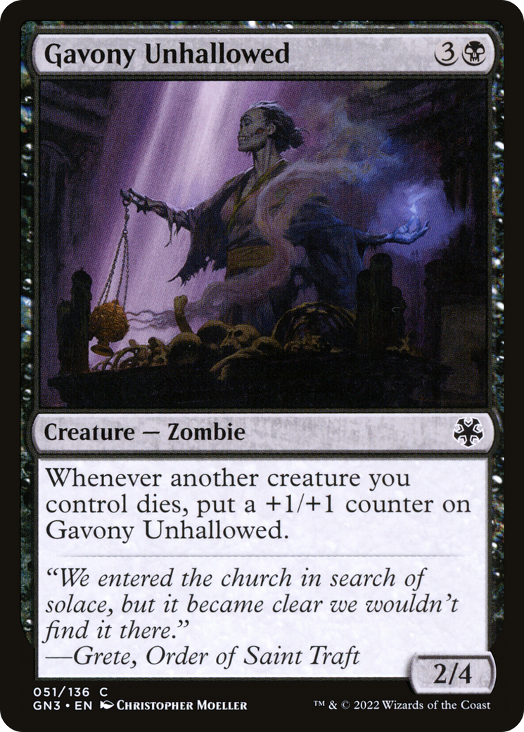 {C} Gavony Unhallowed [Game Night 2022][GN3 051]