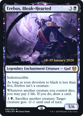 {R} Erebos, Bleak-Hearted [Theros Beyond Death Prerelease Promos][PR THB 093]