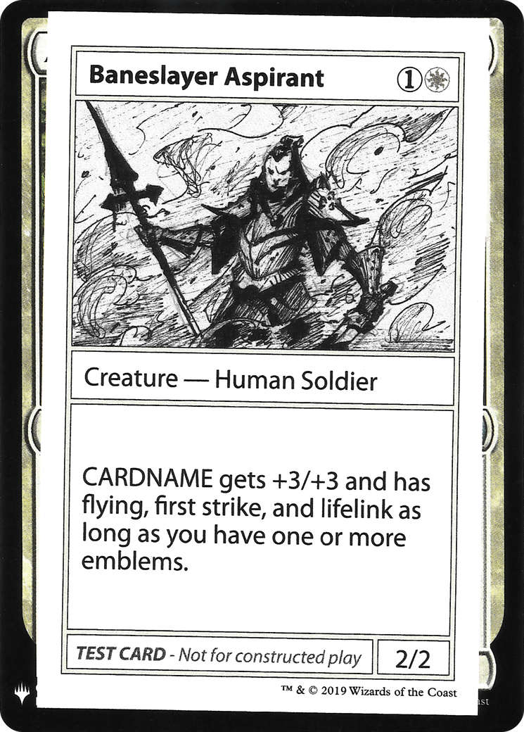 {R} Baneslayer Aspirant [Mystery Booster Playtest Cards][CON CMB1 003]
