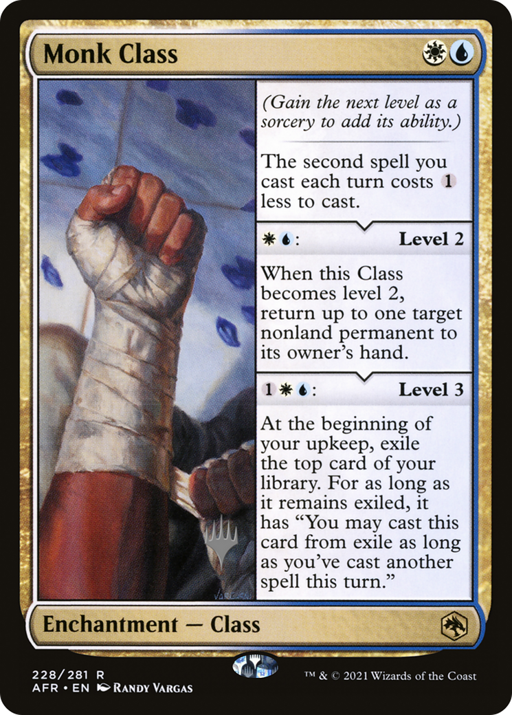 {R} Monk Class (Promo Pack) [Dungeons & Dragons: Adventures in the Forgotten Realms Promos][PP AFR 228]