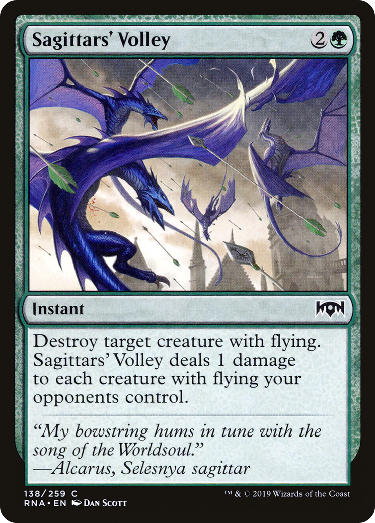 {C} Sagittars' Volley [Ravnica Allegiance][RNA 138]