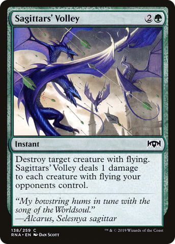{C} Sagittars' Volley [Ravnica Allegiance][RNA 138]
