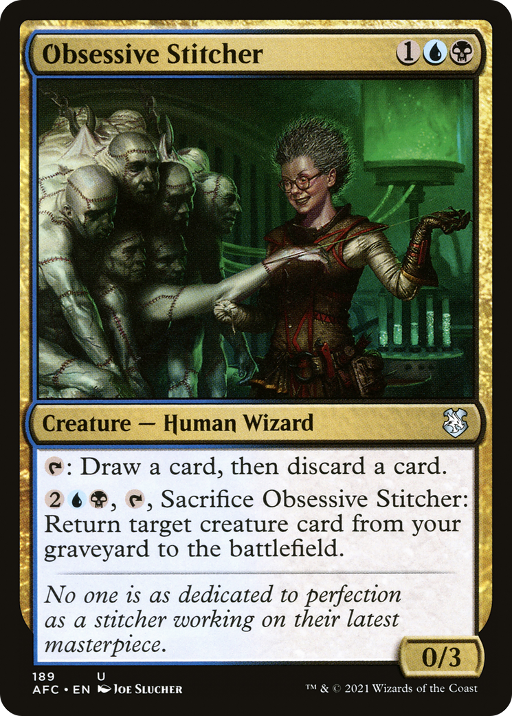 {C} Obsessive Stitcher [Dungeons & Dragons: Adventures in the Forgotten Realms Commander][AFC 189]