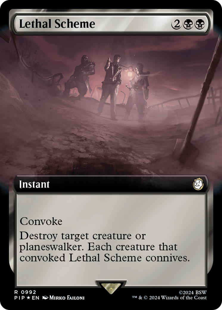 {R} Lethal Scheme (Extended Art) (Surge Foil) [Fallout][PIP 992]