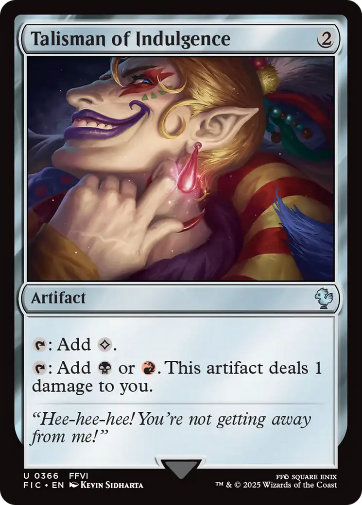 {C} Talisman of Indulgence [FINAL FANTASY Commander][FIC 366]