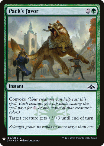 {C} Pack's Favor [Mystery Booster][LS GRN 139]