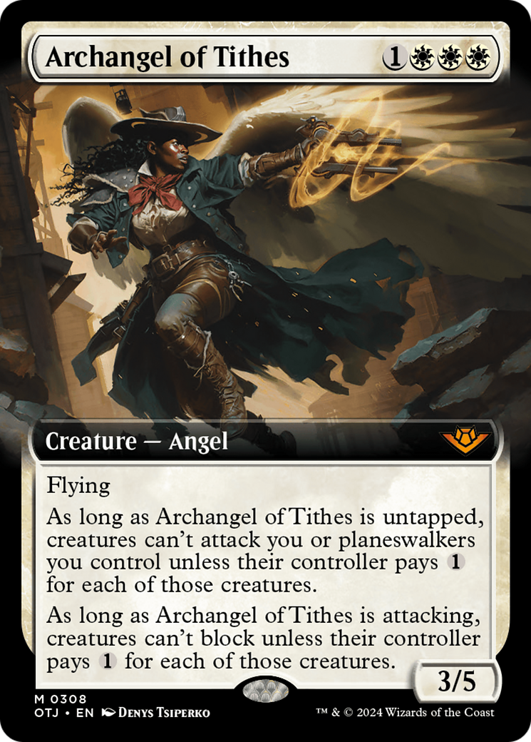 {@R} Archangel of Tithes (Extended Art) [Outlaws of Thunder Junction][OTJ 308]