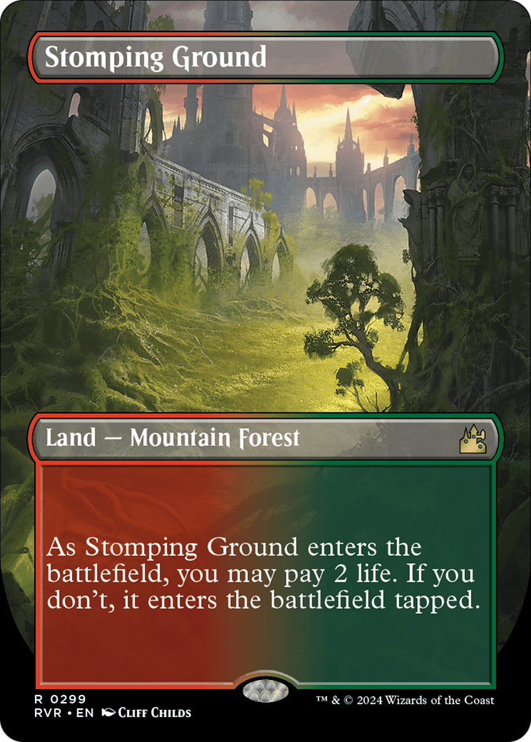 {R} Stomping Ground (Borderless) [Ravnica Remastered][RVR 299]