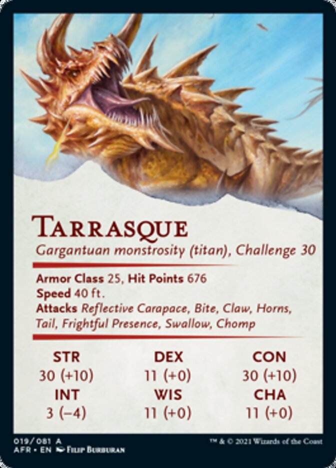 {A} Tarrasque Art Card [Dungeons & Dragons: Adventures in the Forgotten Realms Art Series][AAFR 019]