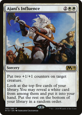 {R} Ajani's Influence [Core Set 2019][M19 282]