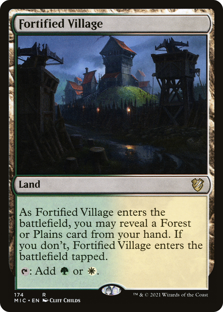 {R} Fortified Village [Innistrad: Midnight Hunt Commander][MIC 174]