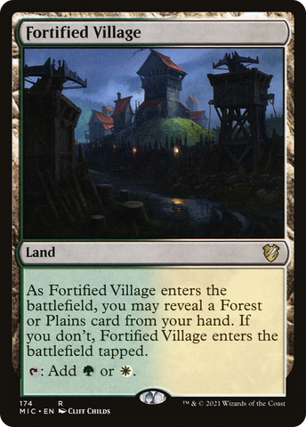 {R} Fortified Village [Innistrad: Midnight Hunt Commander][MIC 174]