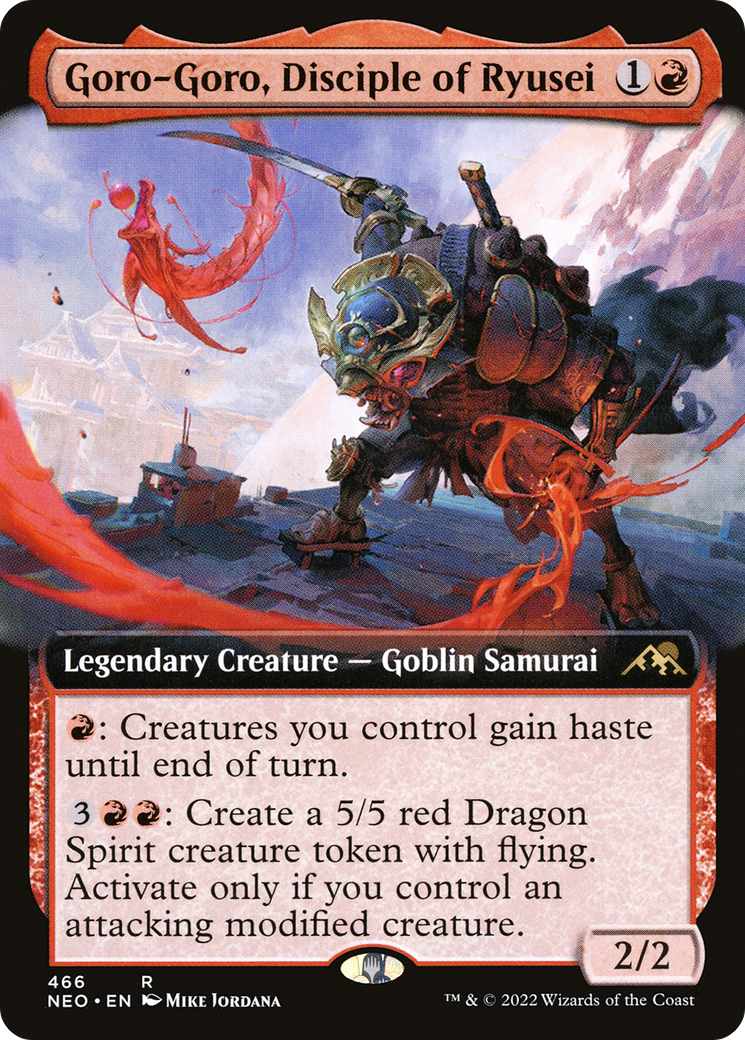 {R} Goro-Goro, Disciple of Ryusei (Extended Art) [Kamigawa: Neon Dynasty][NEO 466]