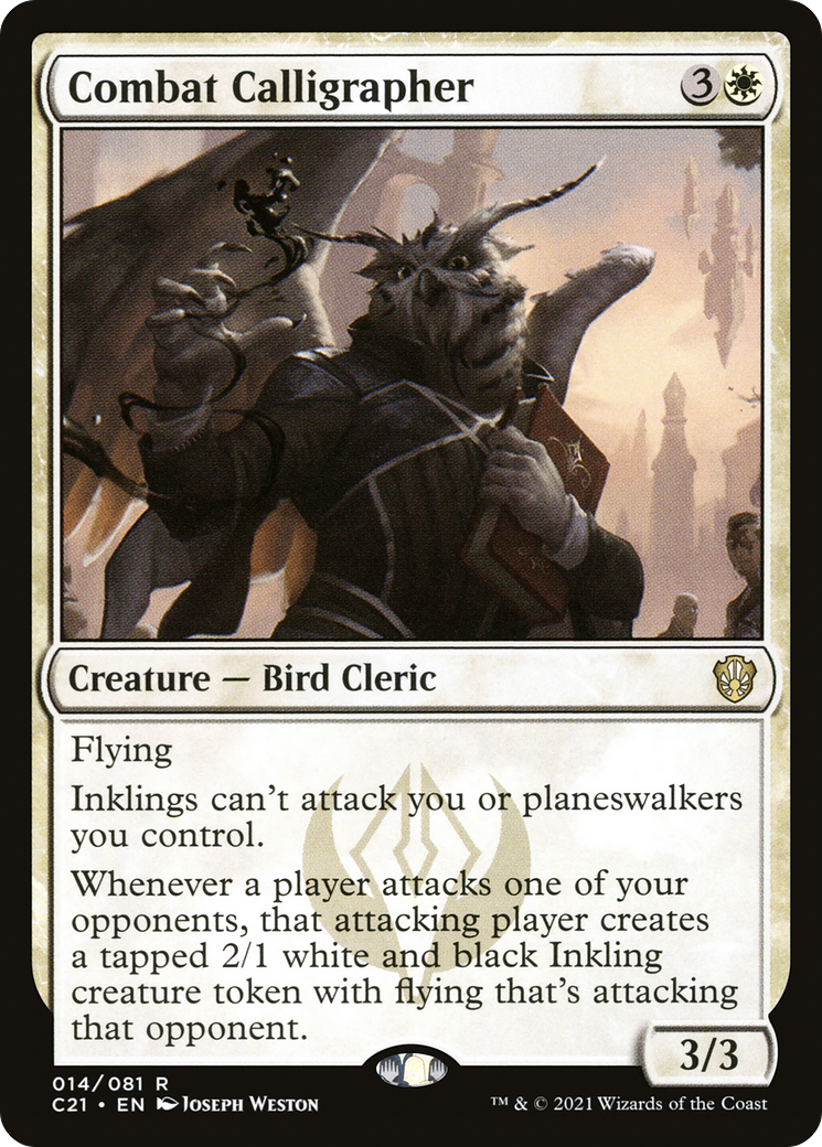 {R} Combat Calligrapher [Commander 2021][C21 014] - Misty Mountain Games