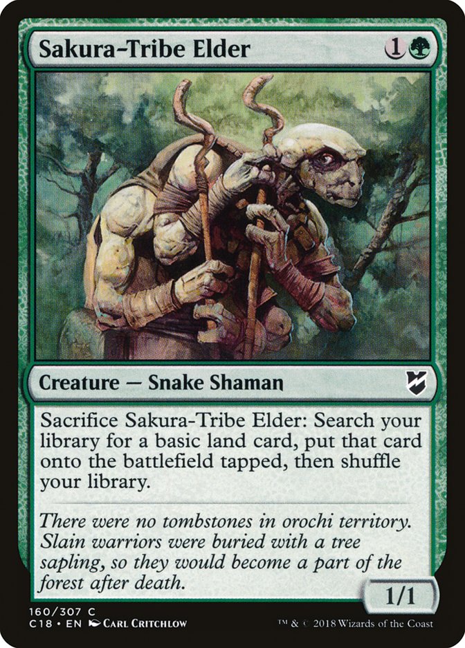 {C} Sakura-Tribe Elder [Commander 2018][C18 160]