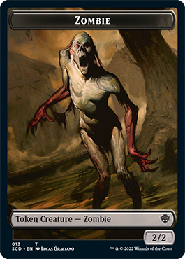 {C} Zombie // Zombie Knight Double-Sided Token [Starter Commander Decks][SCD 000]