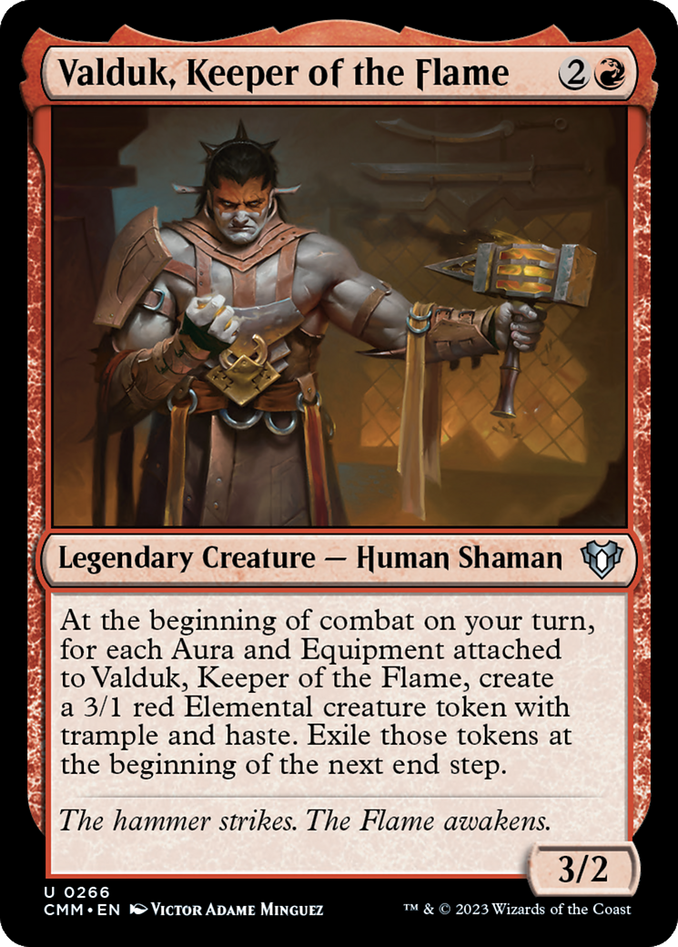 {C} Valduk, Keeper of the Flame [Commander Masters][CMM 266]