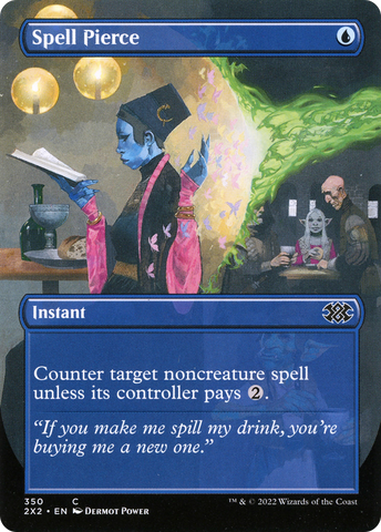 {C} Spell Pierce (Borderless Alternate Art) [Double Masters 2022][2X2 350]