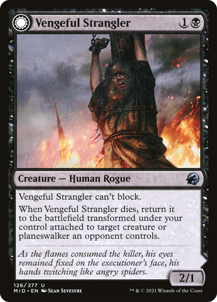 {C} Vengeful Strangler // Strangling Grasp [Innistrad: Midnight Hunt][MID 126]