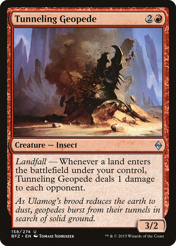 {C} Tunneling Geopede [Battle for Zendikar][BFZ 158]