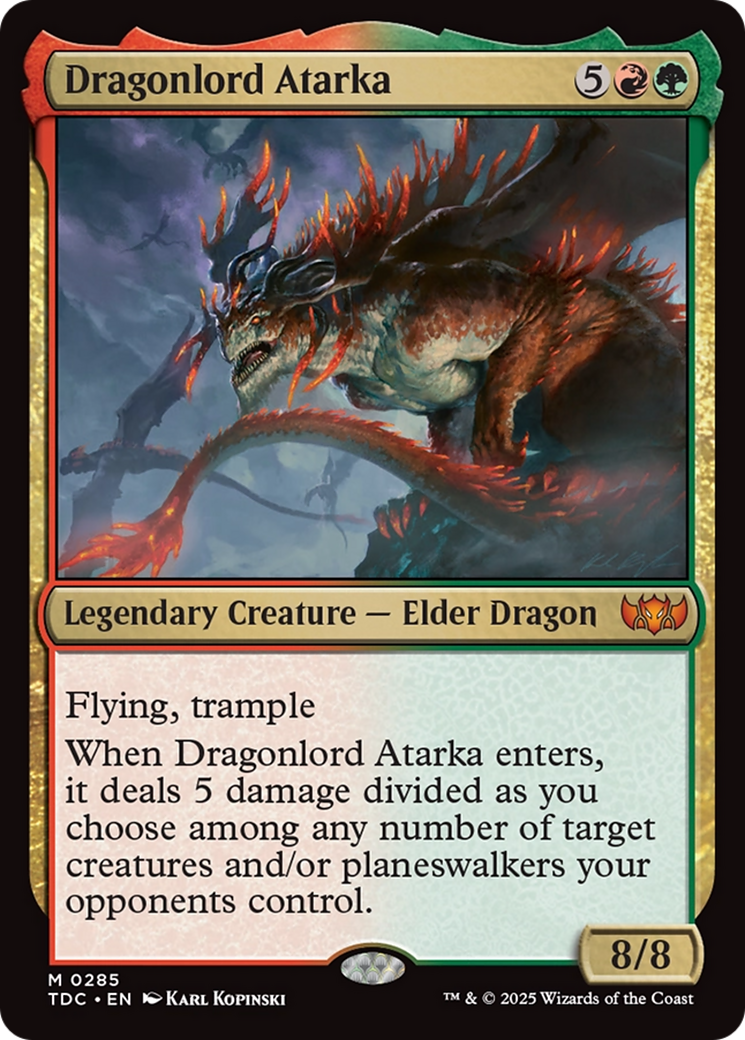 {R} Dragonlord Atarka [Tarkir: Dragonstorm Commander][TDC 285]