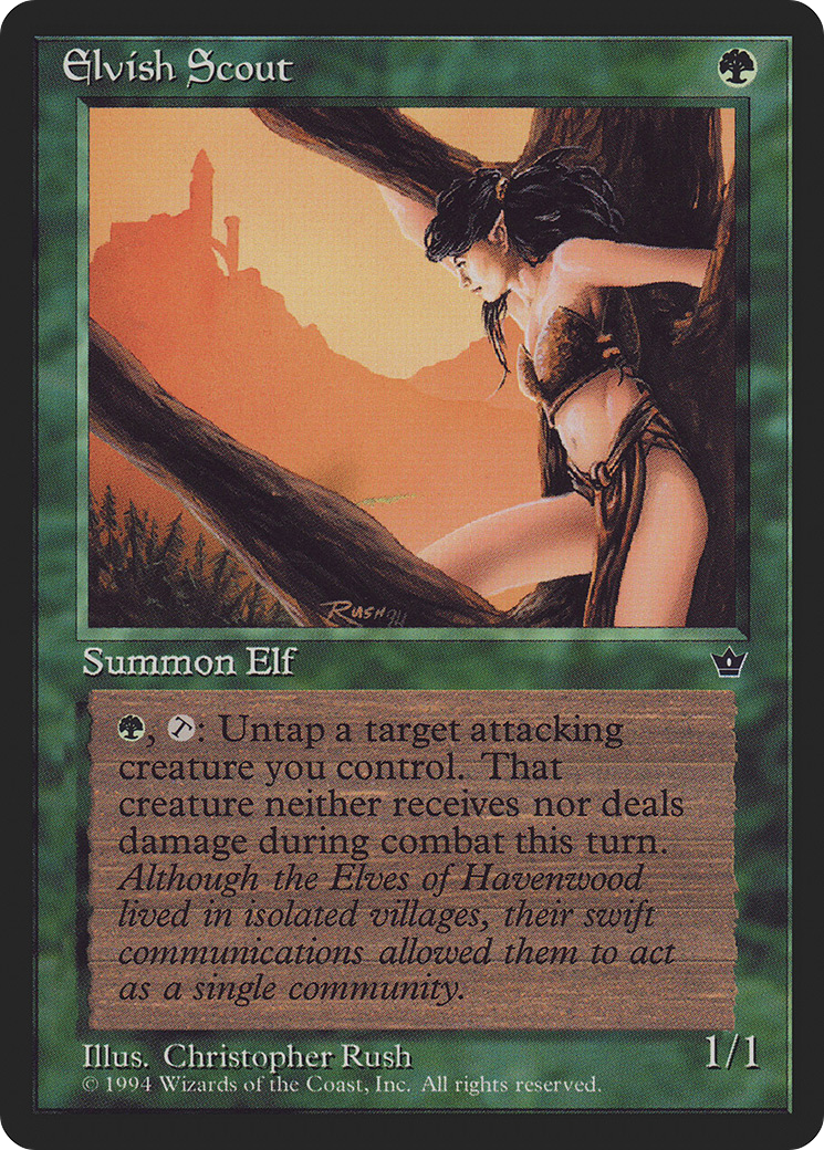 {C} Elvish Scout (Christopher Rush) [Fallen Empires][FEM 68C]