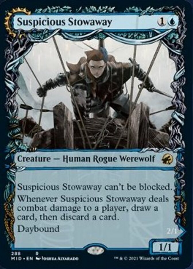 {R} Suspicious Stowaway // Seafaring Werewolf (Showcase Equinox) [Innistrad: Midnight Hunt][MID 288]