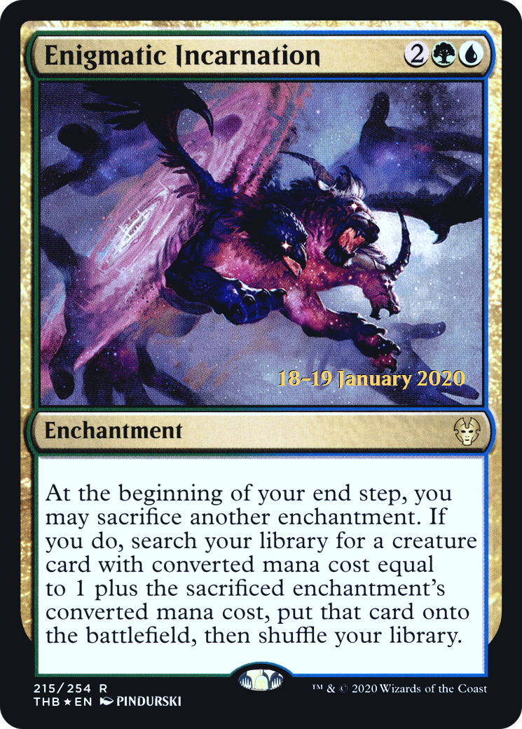 {R} Enigmatic Incarnation [Theros Beyond Death Prerelease Promos][PR THB 215]