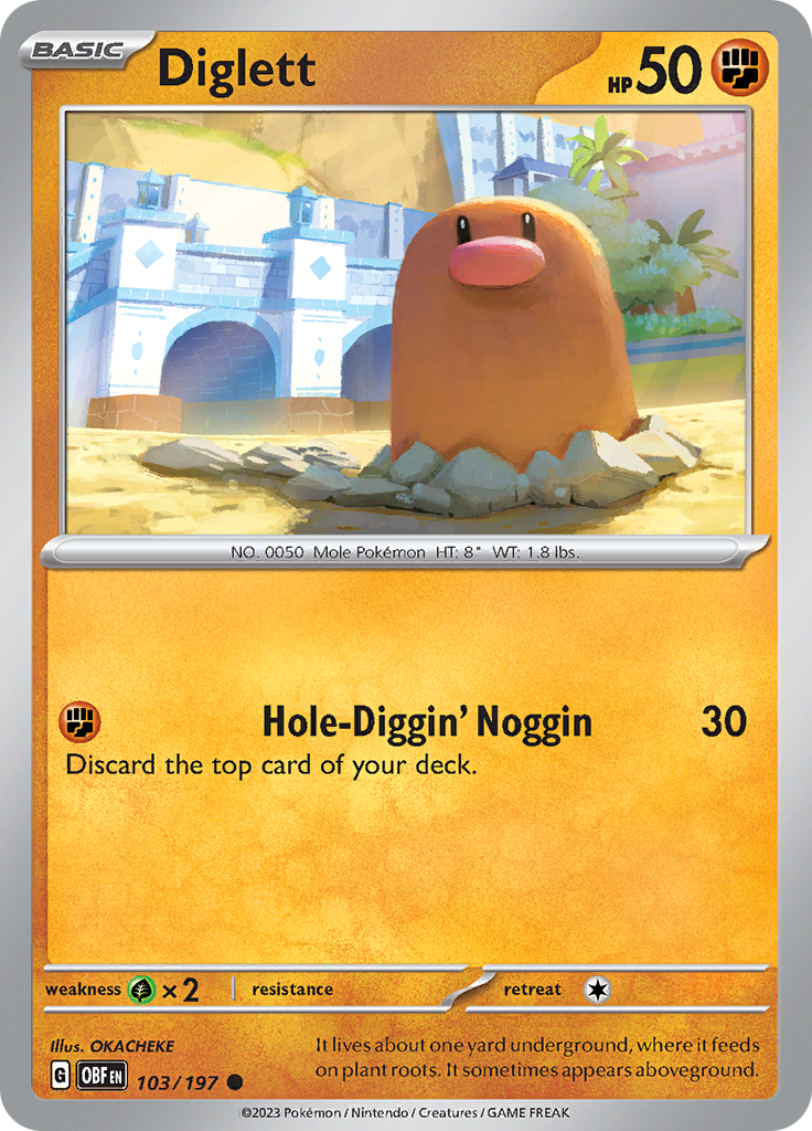 Diglett 103 - SV03 Obsidian Flames