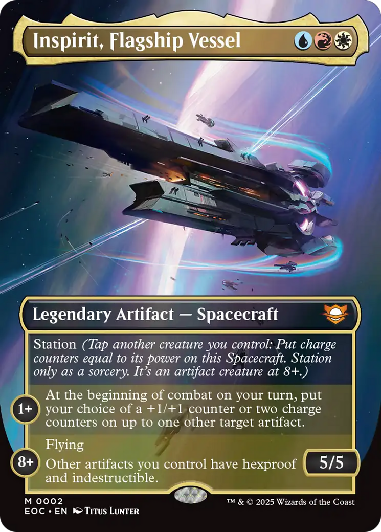 {R} Inspirit, Flagship Vessel (Borderless) [Edge of Eternities Commander][EOC 002]