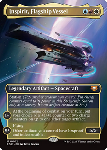 {R} Inspirit, Flagship Vessel (Borderless) [Edge of Eternities Commander][EOC 002]