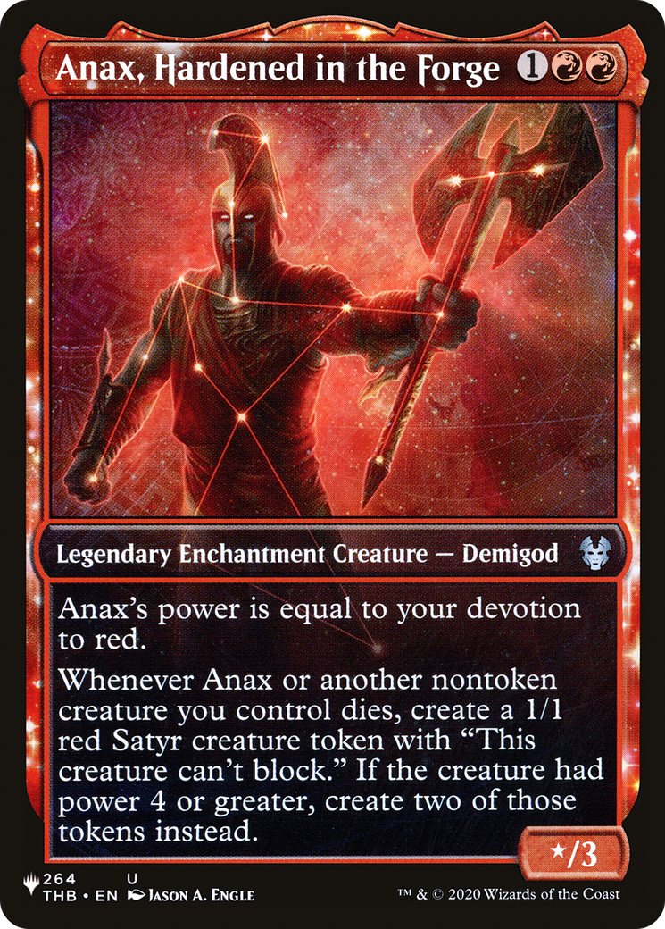 Anax, Hardened in the Forge (Showcase) [LIST 264/254] : (enchantment, Showcase)
