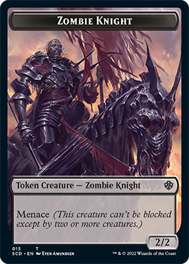 {C} Zombie // Zombie Knight Double-Sided Token [Starter Commander Decks][SCD 000]