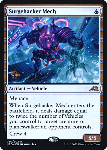 {R} Surgehacker Mech [Kamigawa: Neon Dynasty Prerelease Promos][PR NEO 260]
