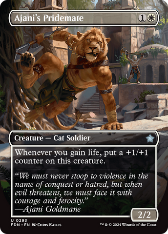 {@C} Ajani's Pridemate (Borderless) [Foundations][FDN 293]