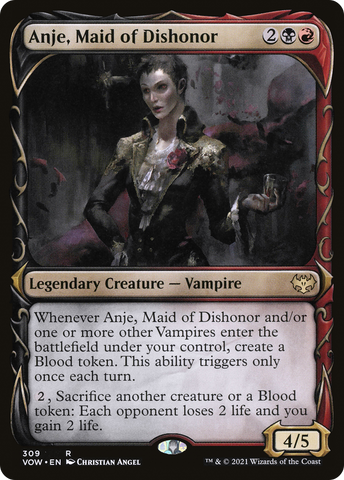 {R} Anje, Maid of Dishonor (Showcase Fang Frame) [Innistrad: Crimson Vow][VOW 309]