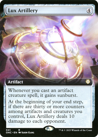 {R} Lux Artillery (Extended Art) [Phyrexia: All Will Be One Commander][ONC 041]
