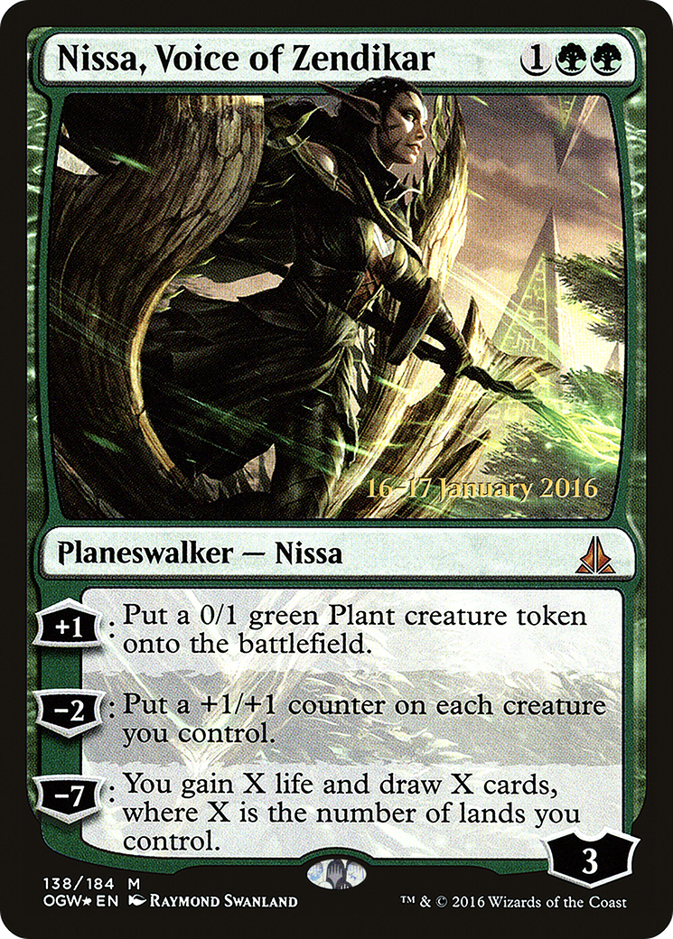 {R} Nissa, Voice of Zendikar [Oath of the Gatewatch Prerelease Promos][PR OGW 138]