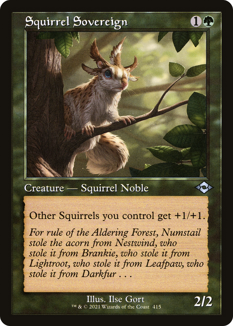 {C} Squirrel Sovereign (Retro Frame) (Foil) [Modern Horizons 2] [MH2 415]