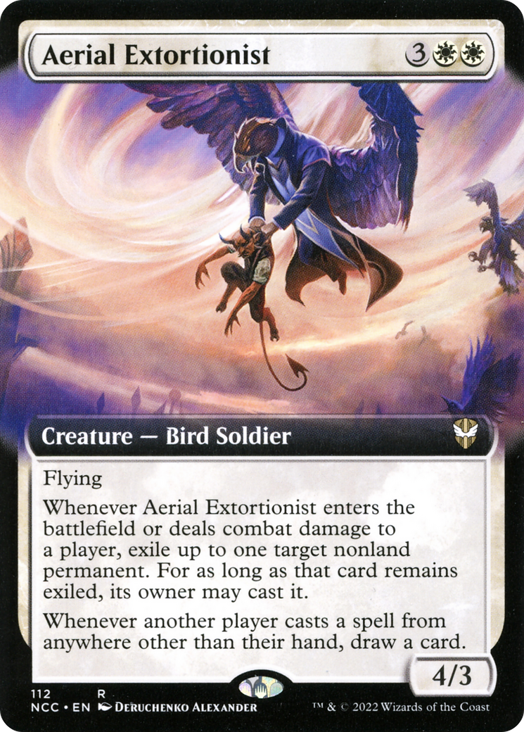 {R} Aerial Extortionist (Extended Art) [Streets of New Capenna Commander][NCC 112]