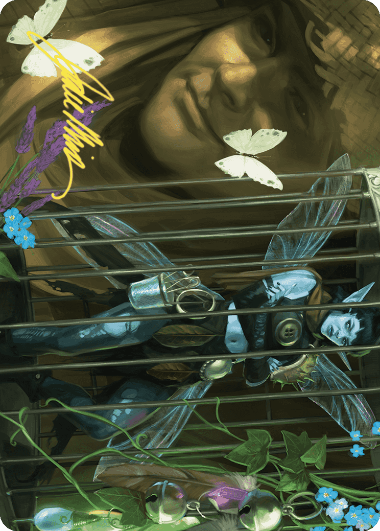 {A} Cooped Up Art Card (Gold-Stamped Signature) [Wilds of Eldraine Art Series][GS AWOE 001]