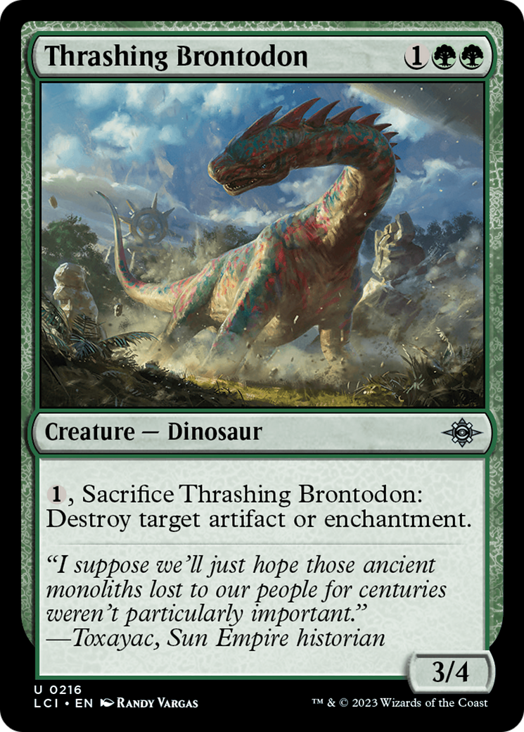 {@C} Thrashing Brontodon [The Lost Caverns of Ixalan][LCI 216]