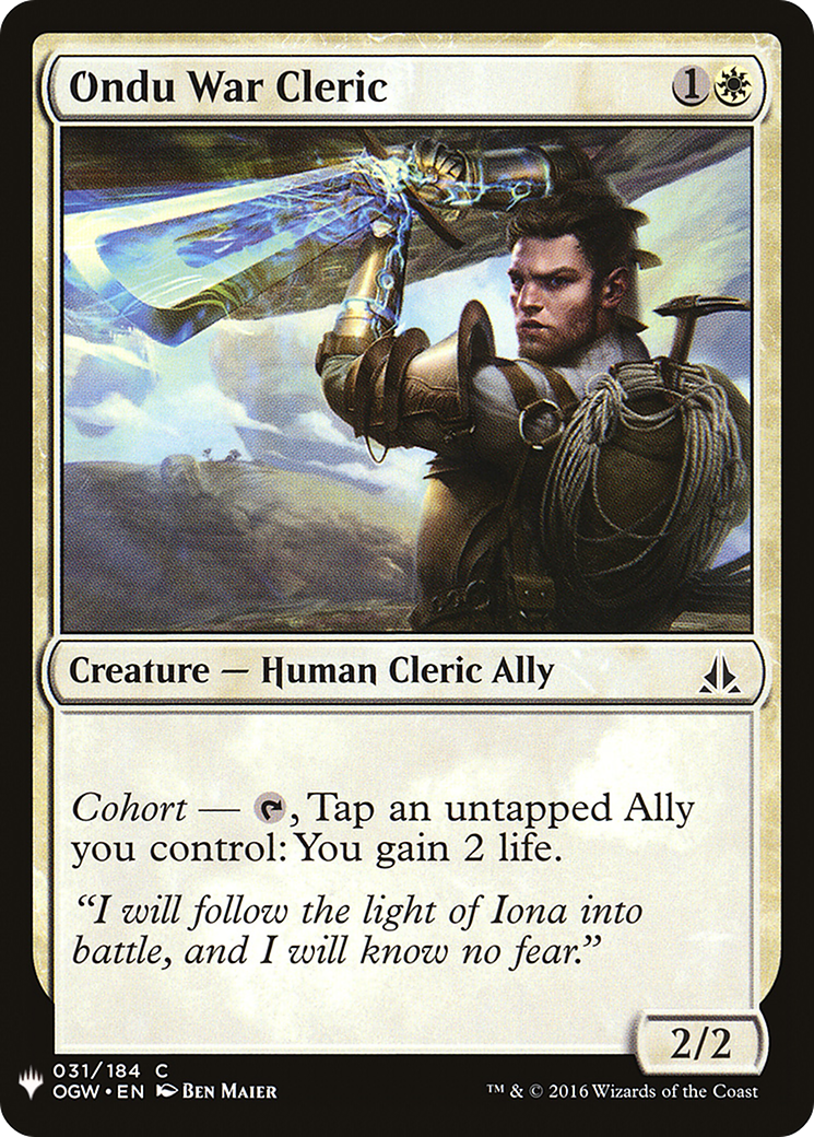 {C} Ondu War Cleric [Mystery Booster][LS OGW 031]