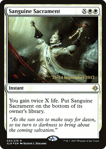 {R} Sanguine Sacrament [Ixalan Prerelease Promos][PR XLN 033]