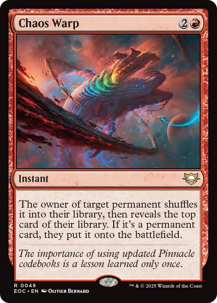 {@@ EOC R} Chaos Warp [Edge of Eternities Commander][EOC 049]