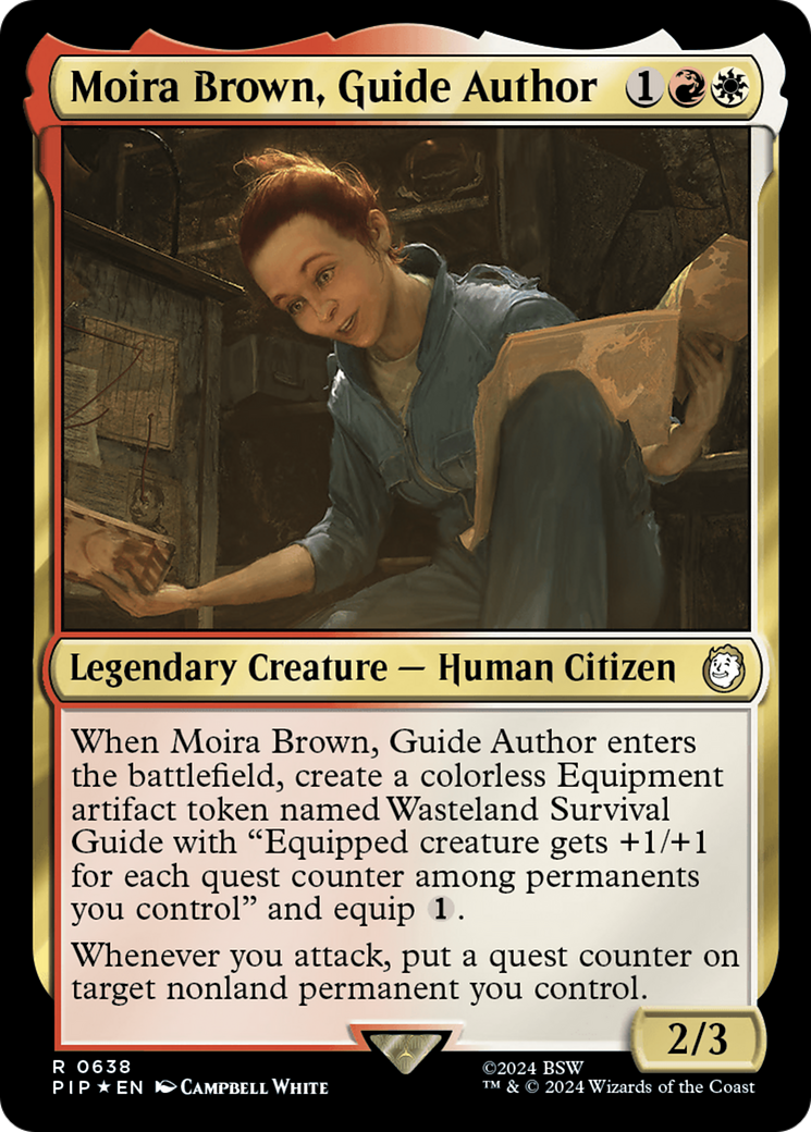 {R} Moira Brown, Guide Author (Surge Foil) [Fallout][PIP 638]