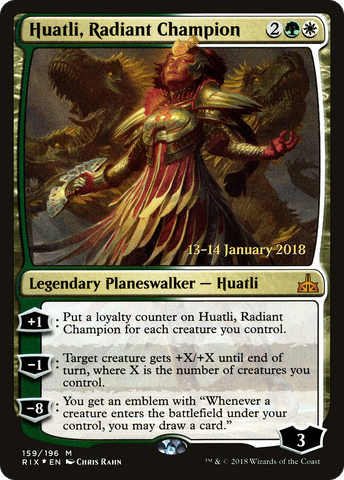 {R} Huatli, Radiant Champion [Rivals of Ixalan Prerelease Promos][PR RIX 159]